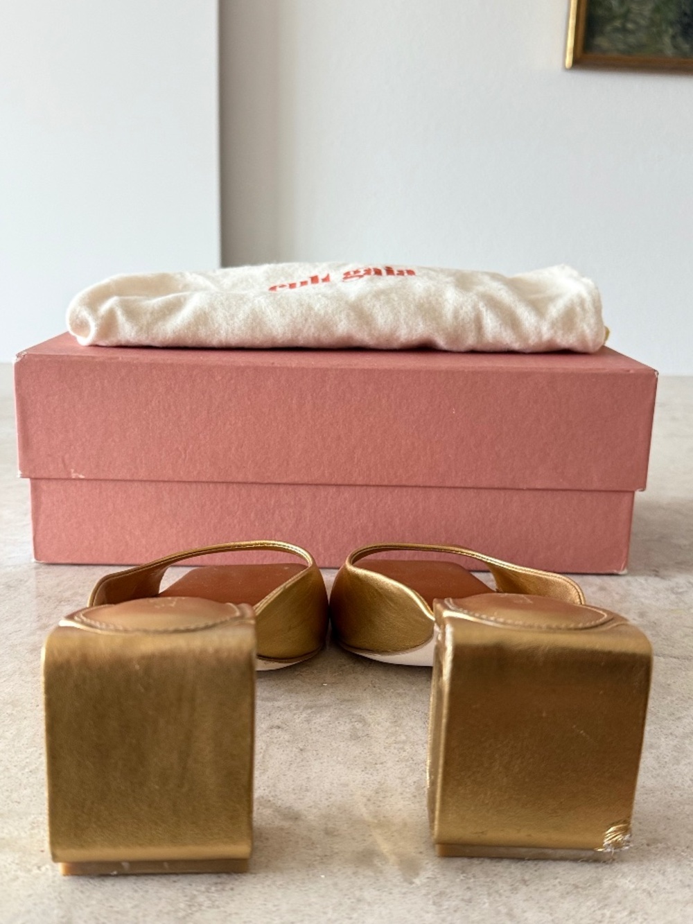 Cult Gaia Napa Gold Sandals size 6